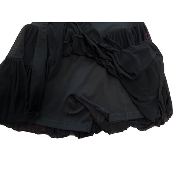 Women S Blogilates Black Mini Skirt Skort Tulle Mesh Ballerina High Waisted - Picture 3 of 6